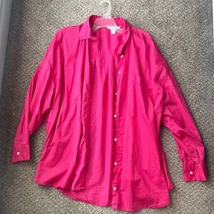 hot pink button down XL from old navy